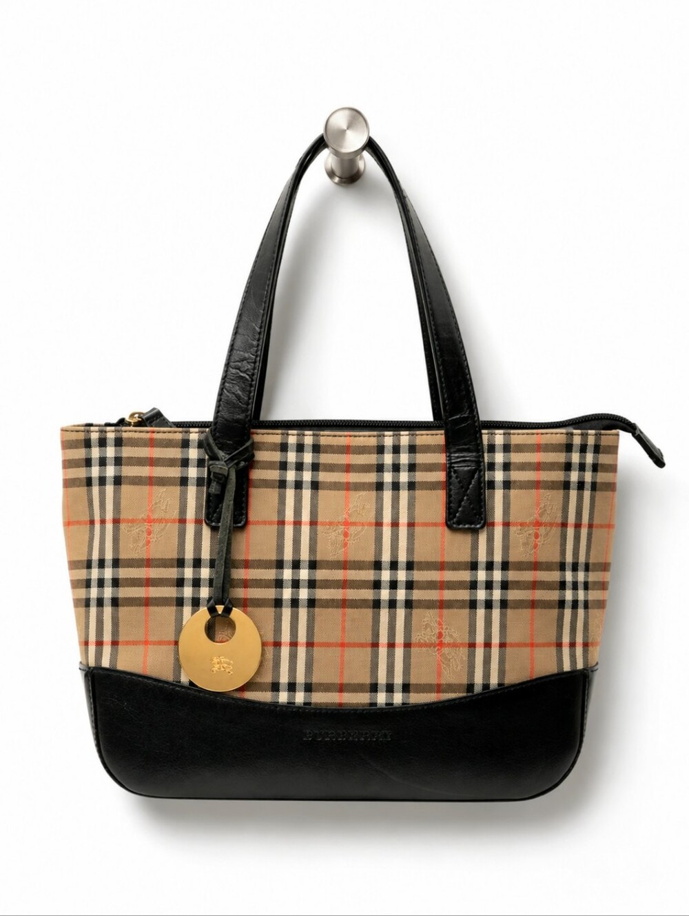 Burberry Haymarket Nova Check Mini Canvas Tote Bag
